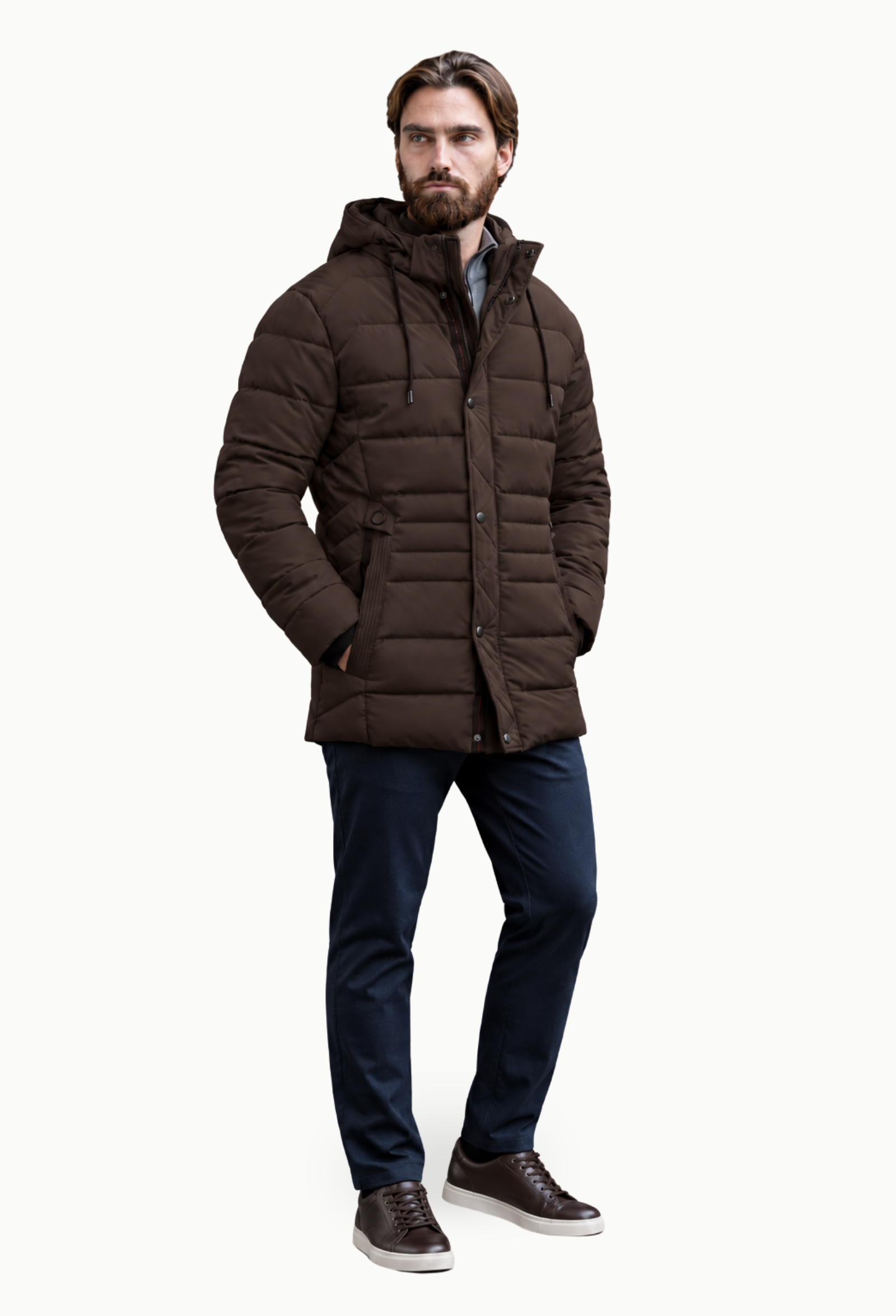 Parka acolchada plaza marrón Capelhi - Imagen 2