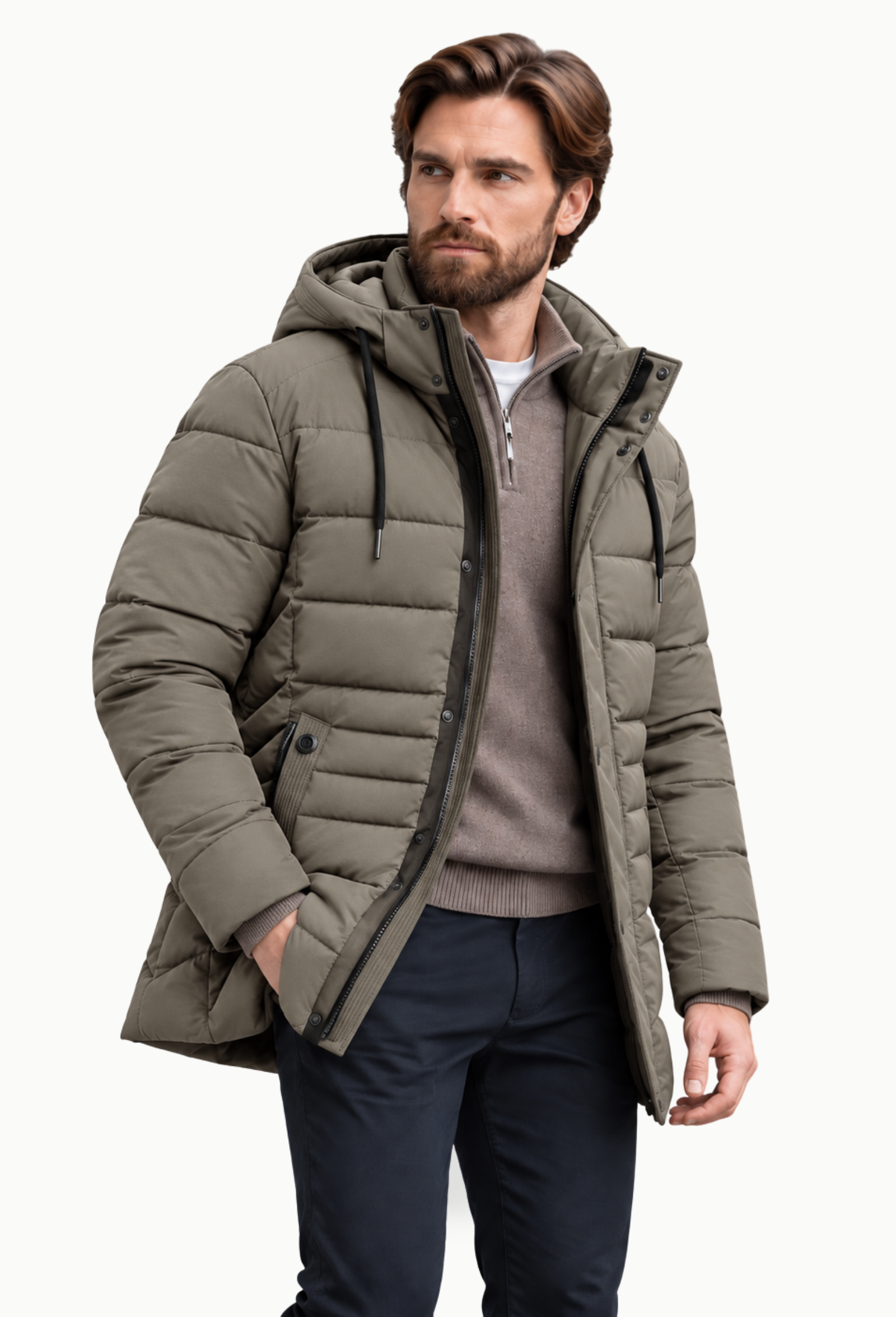 Parka acolchada plaza verde Capelhi
