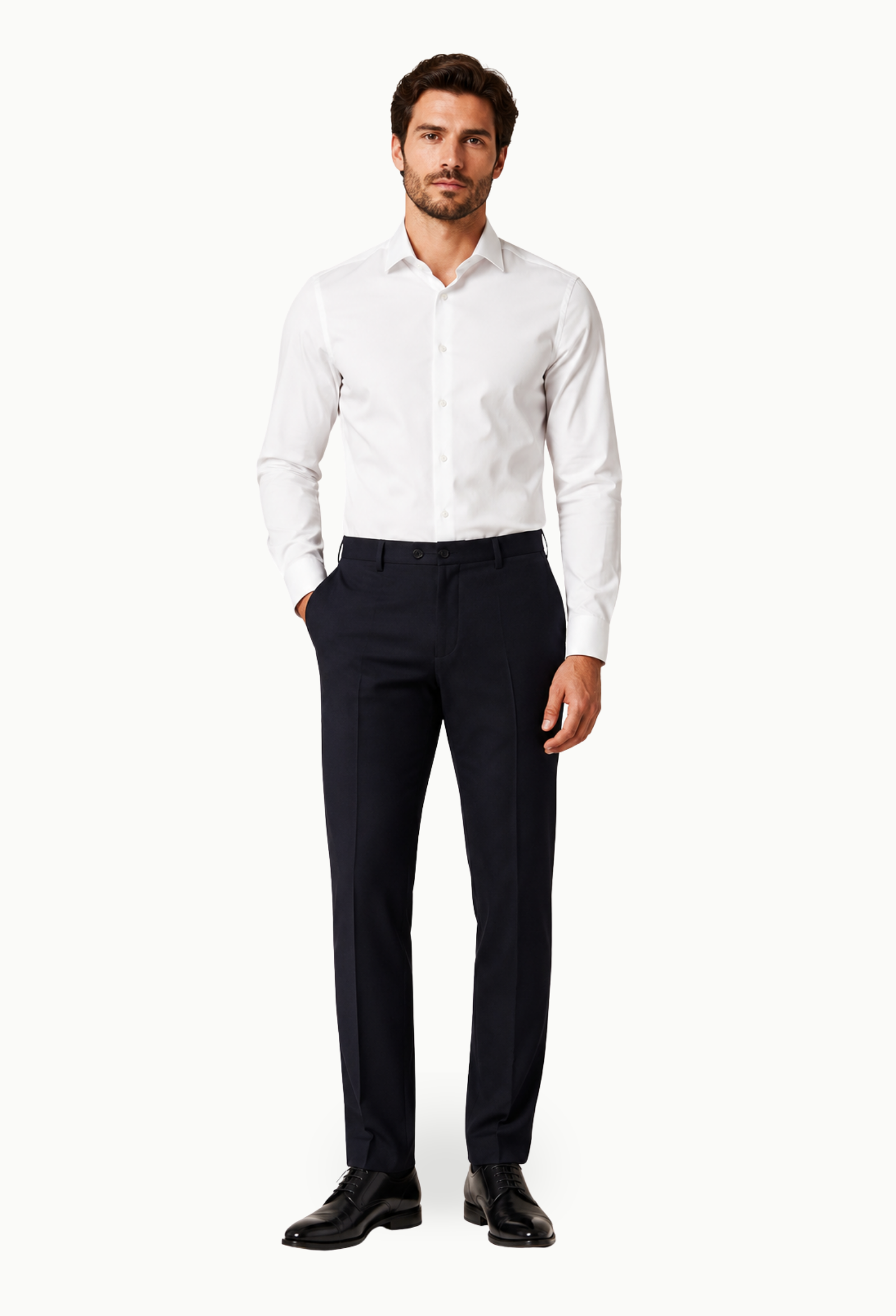 Pantalón de Vestir Negro clásico Luiyi’s Uniformidad Profesional - Imagen 2