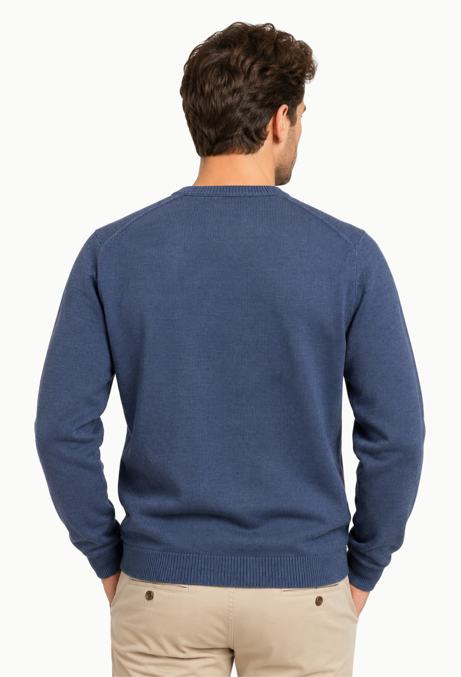 Jersey de Hombre Rowing Club de Punto con Cuello Pico Azul - Imagen 3