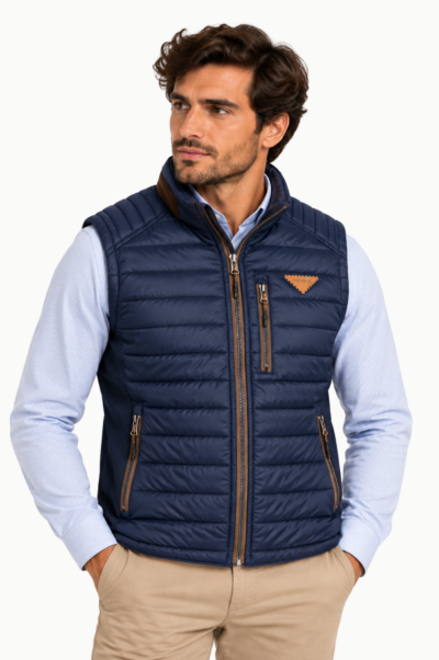 Chaleco Privata Acolchado Azul navy con Cremalleras