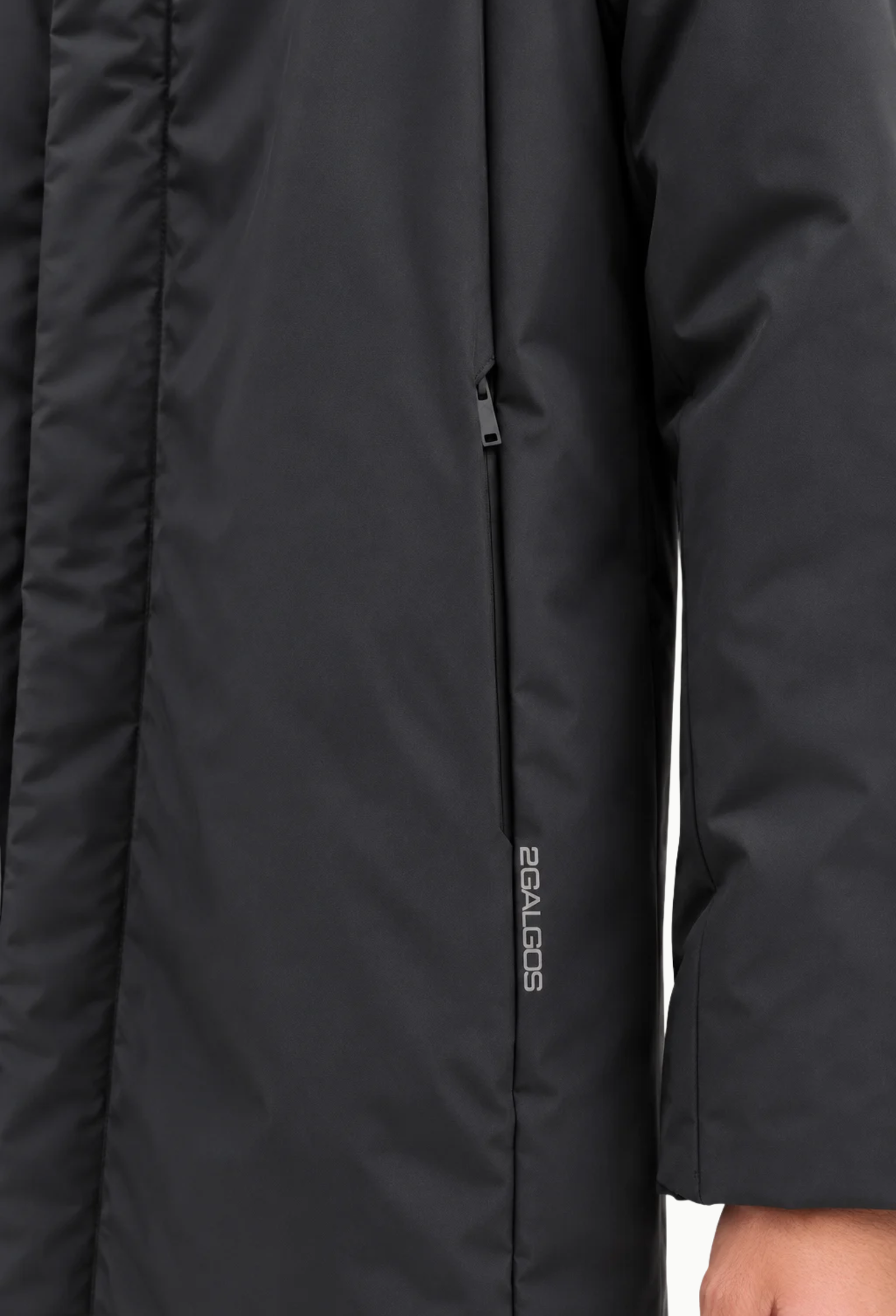 Parka Larga Negra Hombre Dos Galgos Premium - Imagen 7