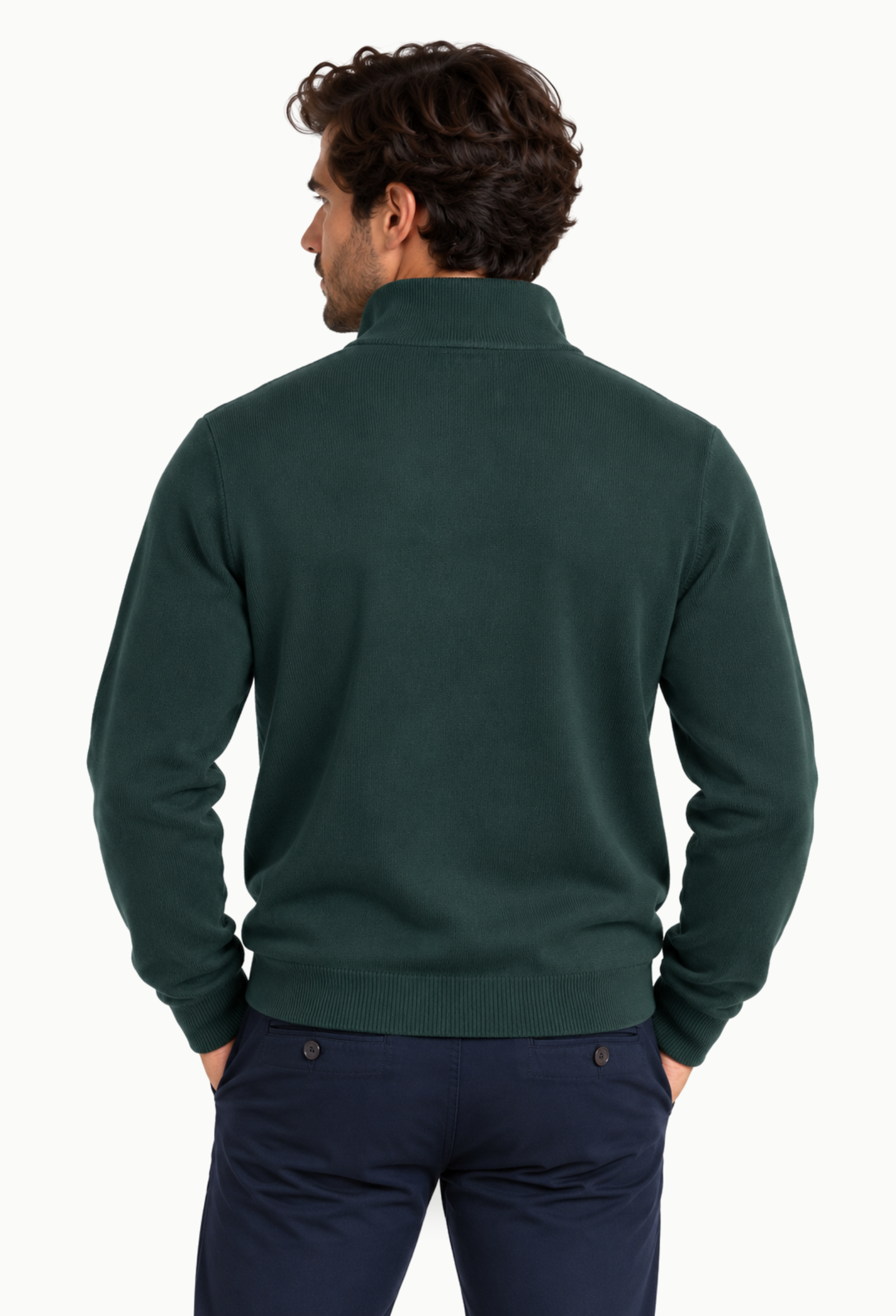 Jersey Rever Verde Oscuro con Cremallera Rever - Imagen 2