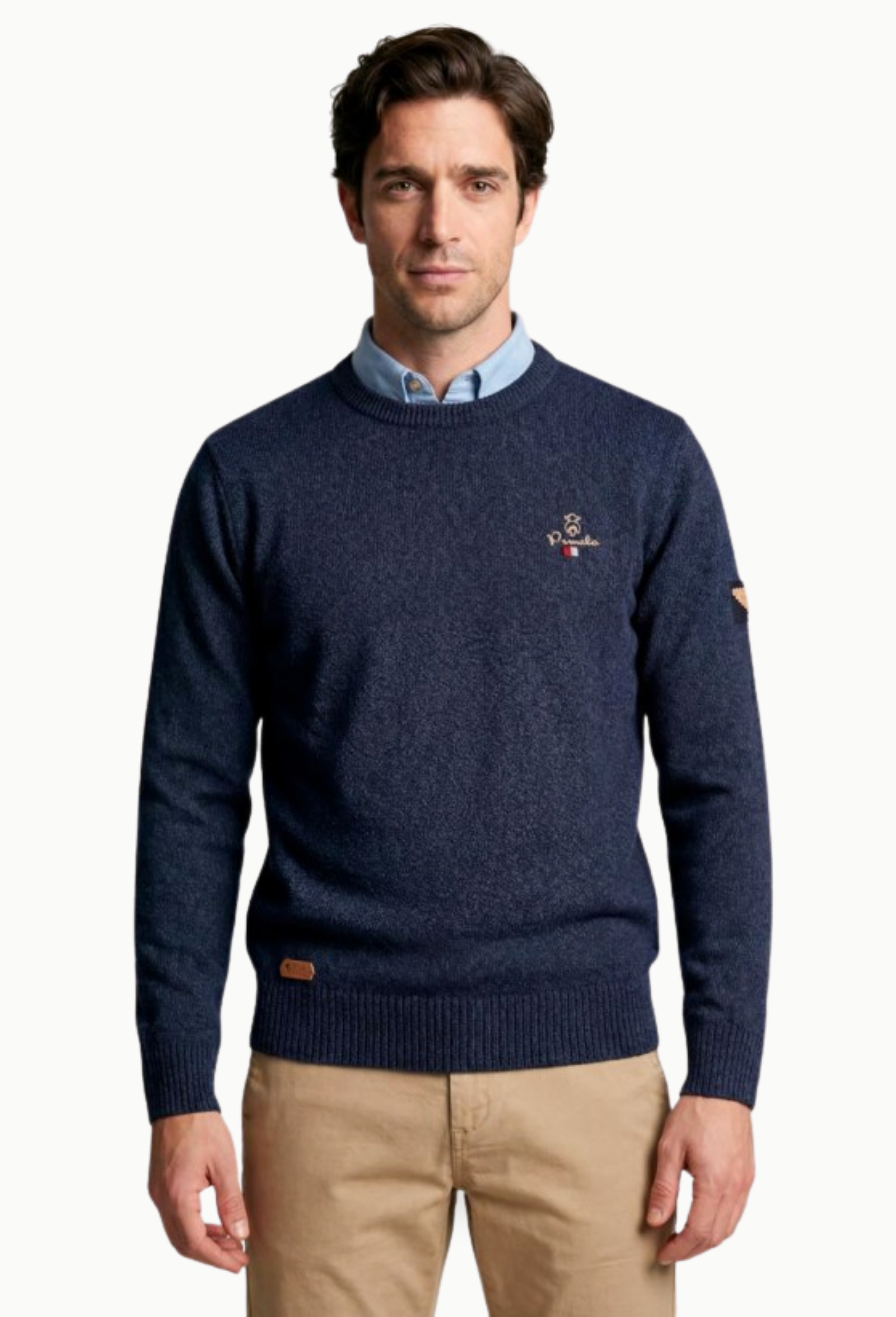Jersey Privata cuello redondo jaspeado Azul marino - Imagen 2