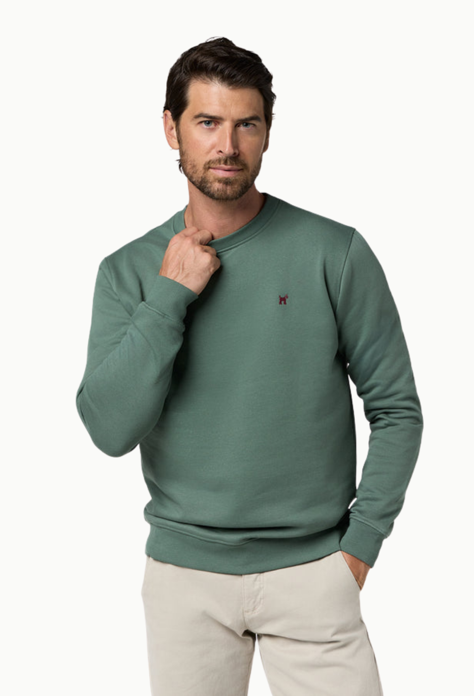 Sudadera cuello redondo Williot studios verde - Imagen 2