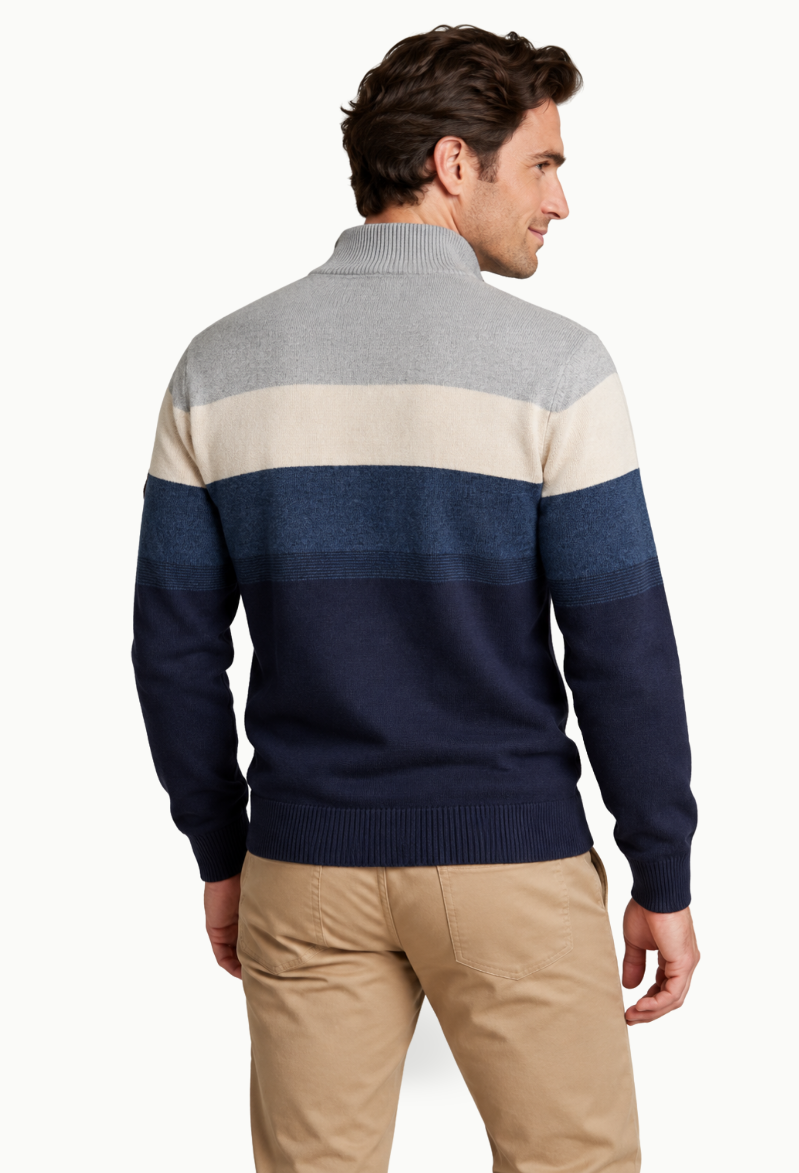 Jersey Privata cremallera color block tricolor - Imagen 2