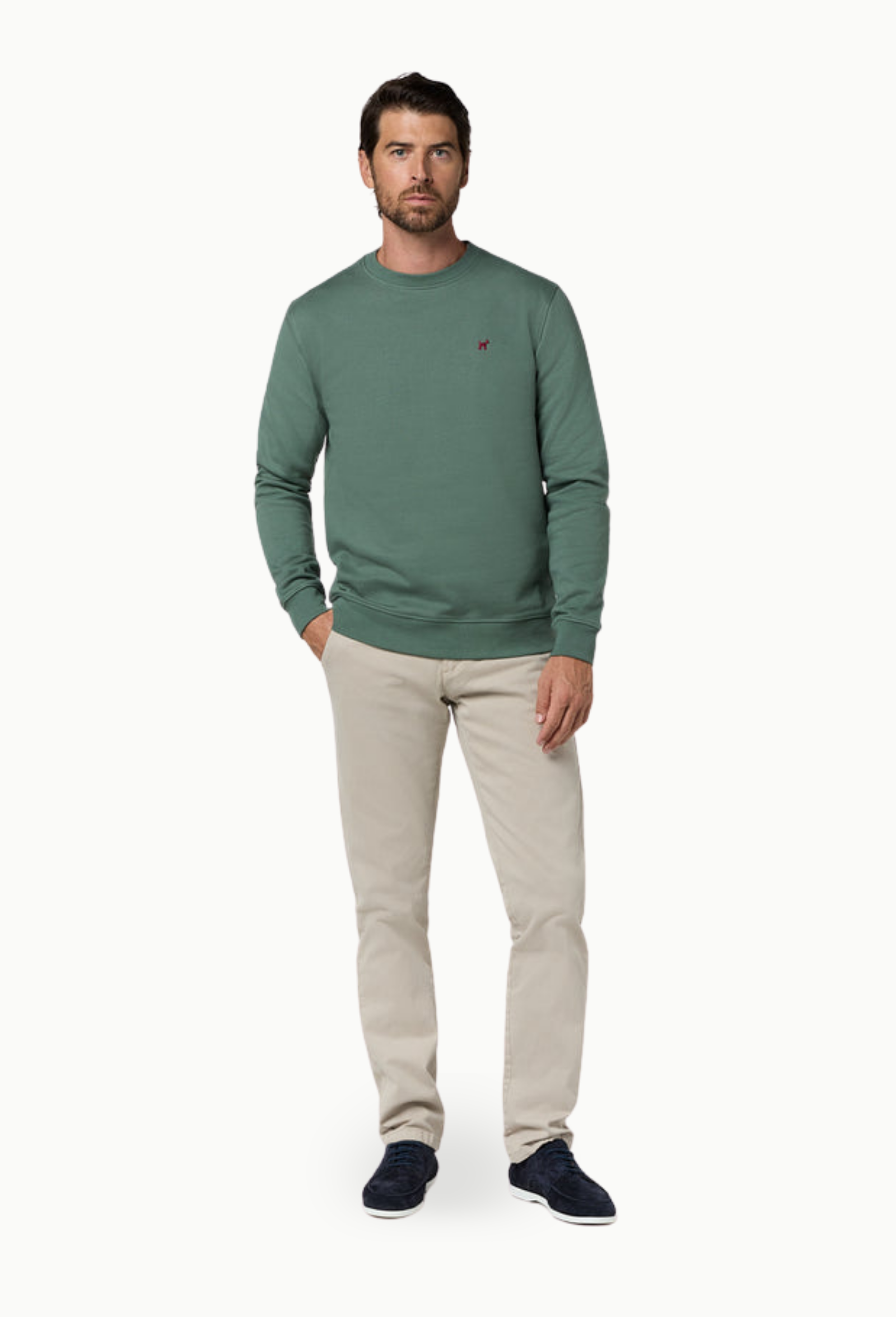 Sudadera cuello redondo Williot studios verde - Imagen 3
