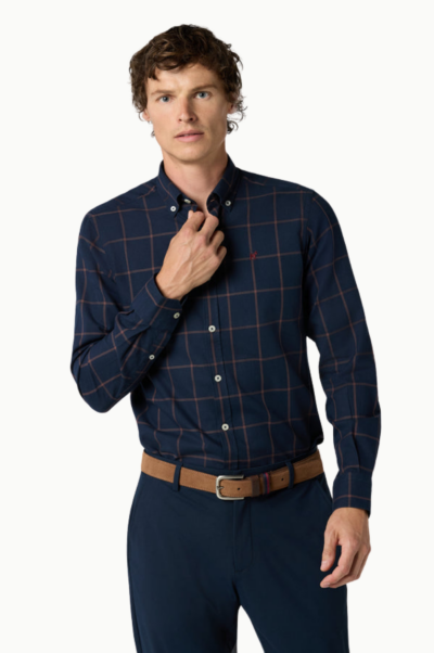 Camisa cuadro ventana marino hombre WILLIOT
