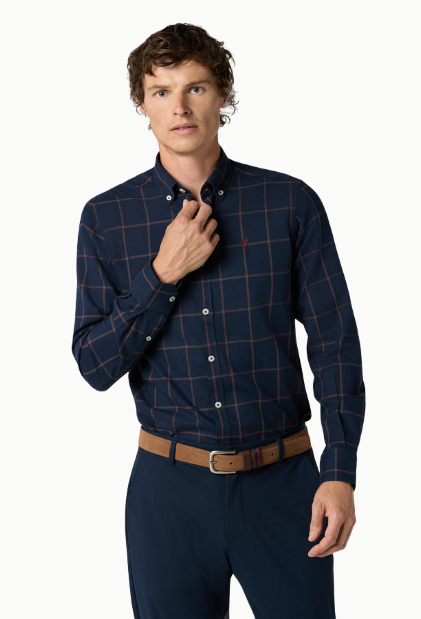Camisa cuadro ventana marino hombre WILLIOT