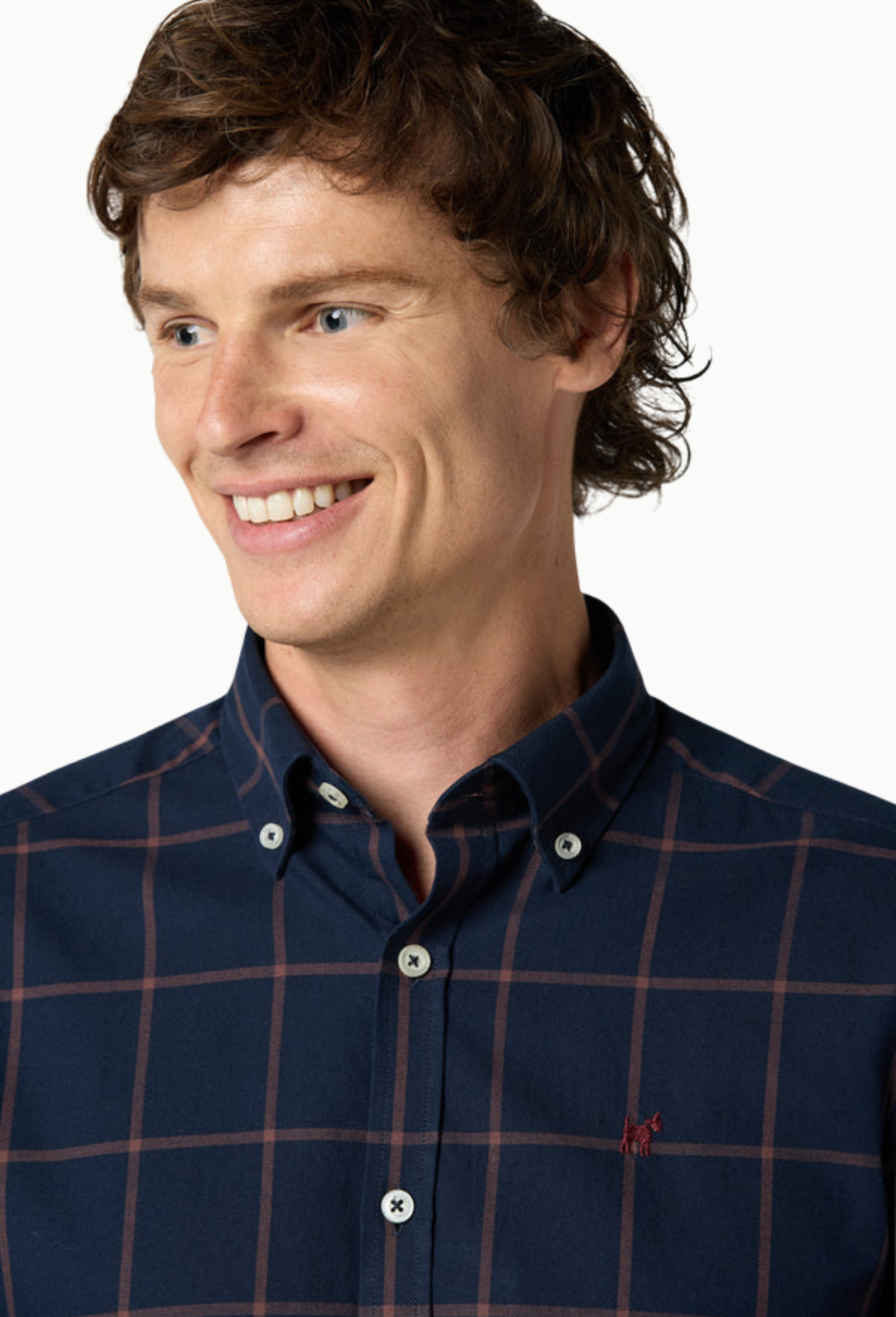 Camisa cuadro ventana marino hombre WILLIOT - Imagen 2