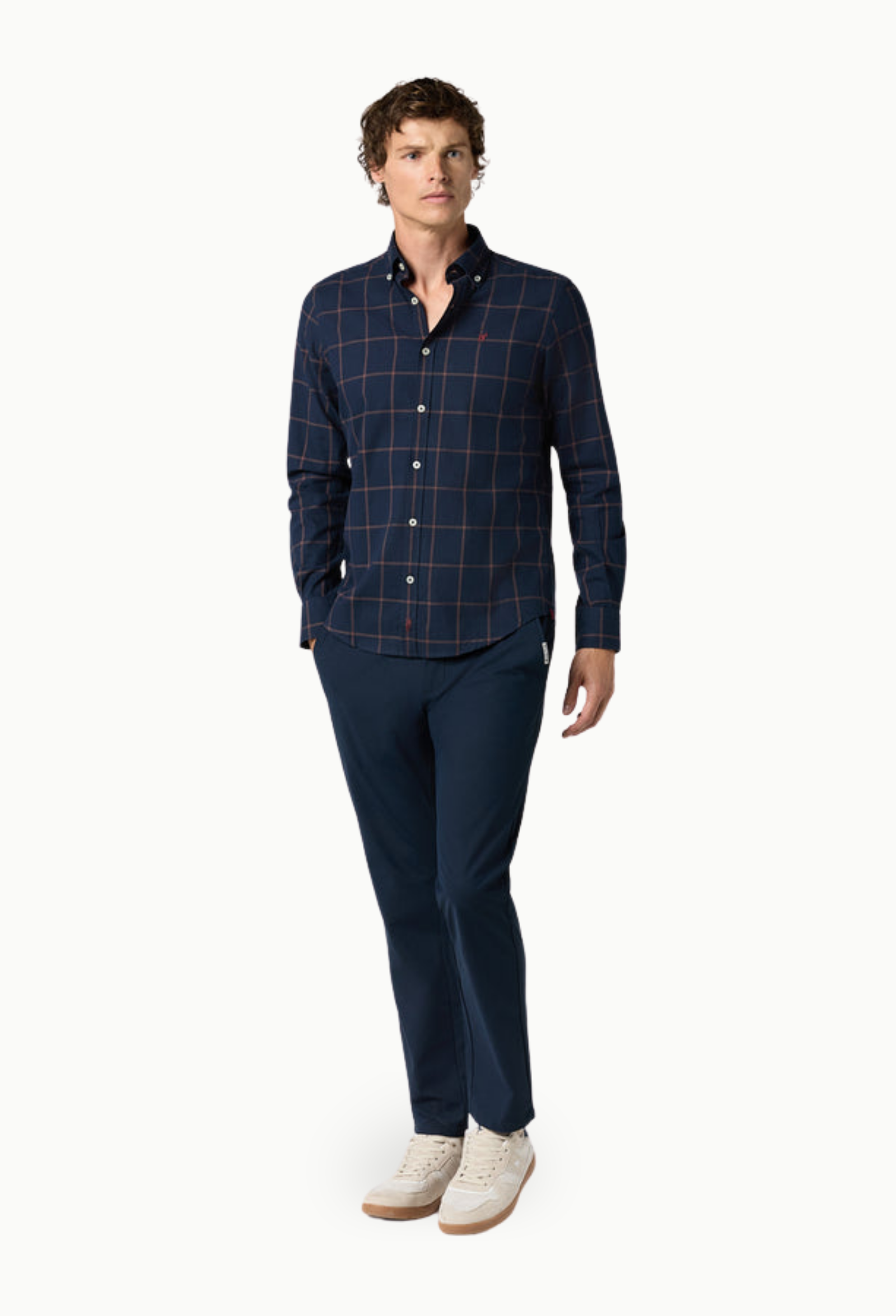 Camisa cuadro ventana marino hombre WILLIOT - Imagen 3