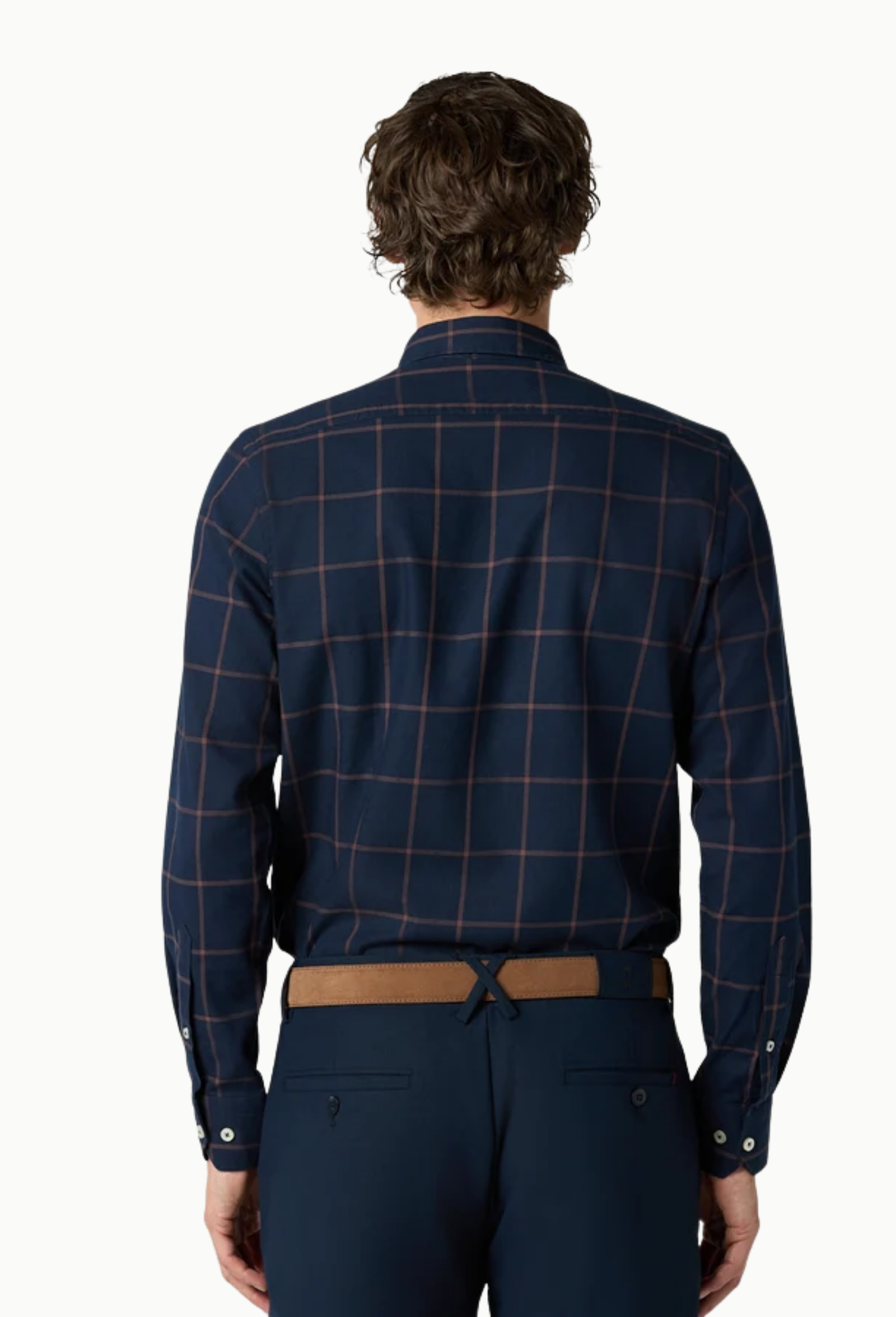 Camisa cuadro ventana marino hombre WILLIOT - Imagen 4