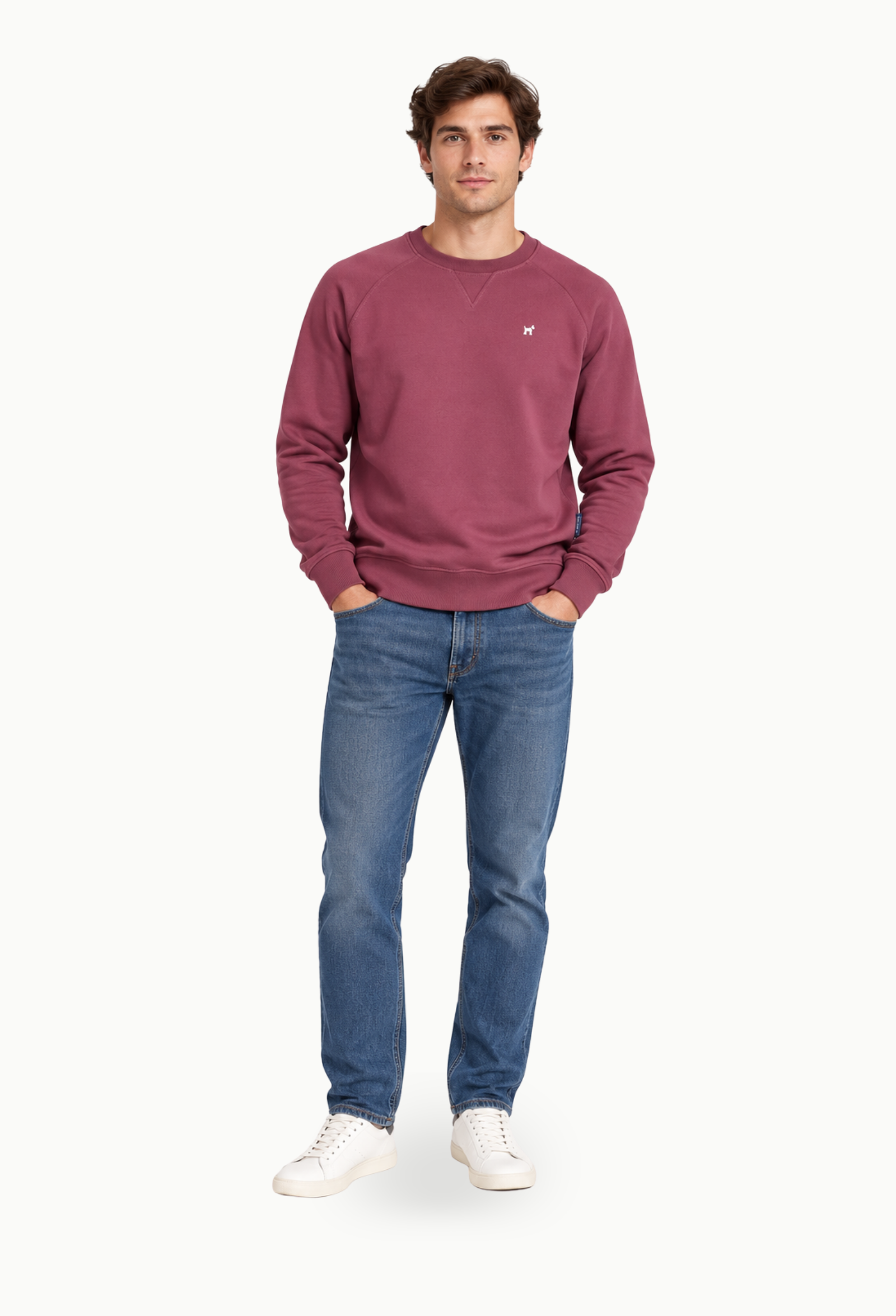 Sudadera cuello redondo Williot Banderín Burdeos - Imagen 4